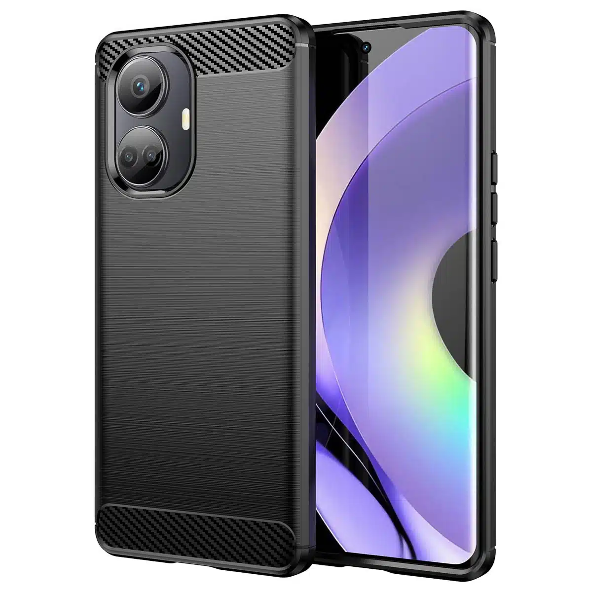 OEM Carbon Case - θήκη για Realme 10 Pro+ - Μαύρο - Image 2