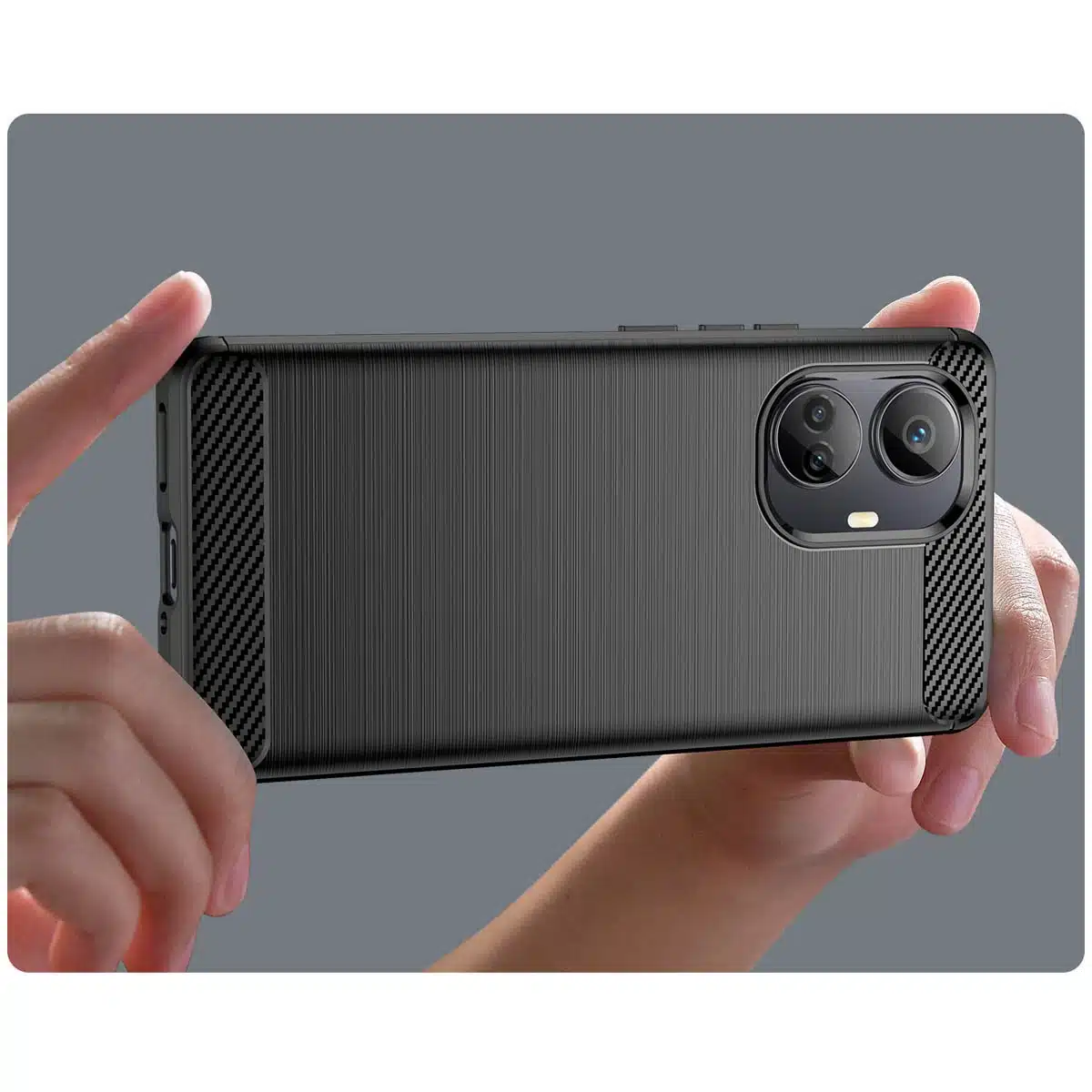 OEM Carbon Case - θήκη για Realme 10 Pro+ - Μαύρο - Image 7