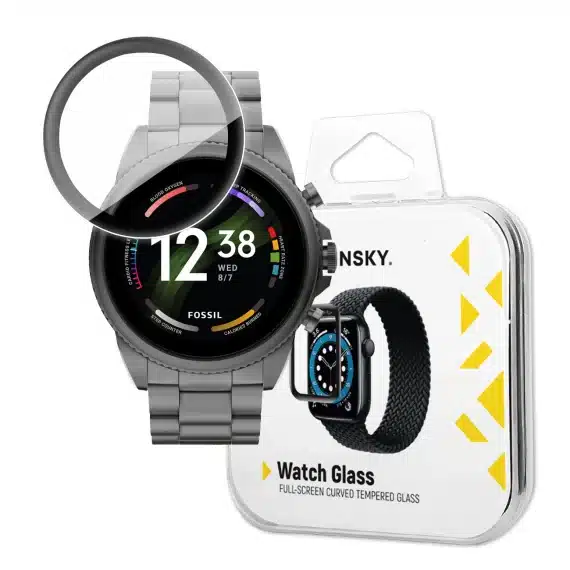 Wozinsky Full Glue Tempered Glass Full Cover Tempered Glass for Fossil Gen 6 9H Full Screen with Μαύρο Frame