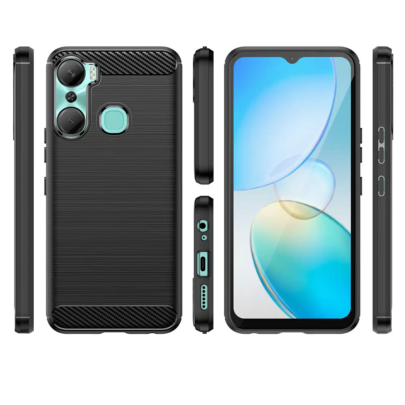 OEM Carbon Case - θήκη για Infinix Hot 12 Pro - Μαύρο - Image 2