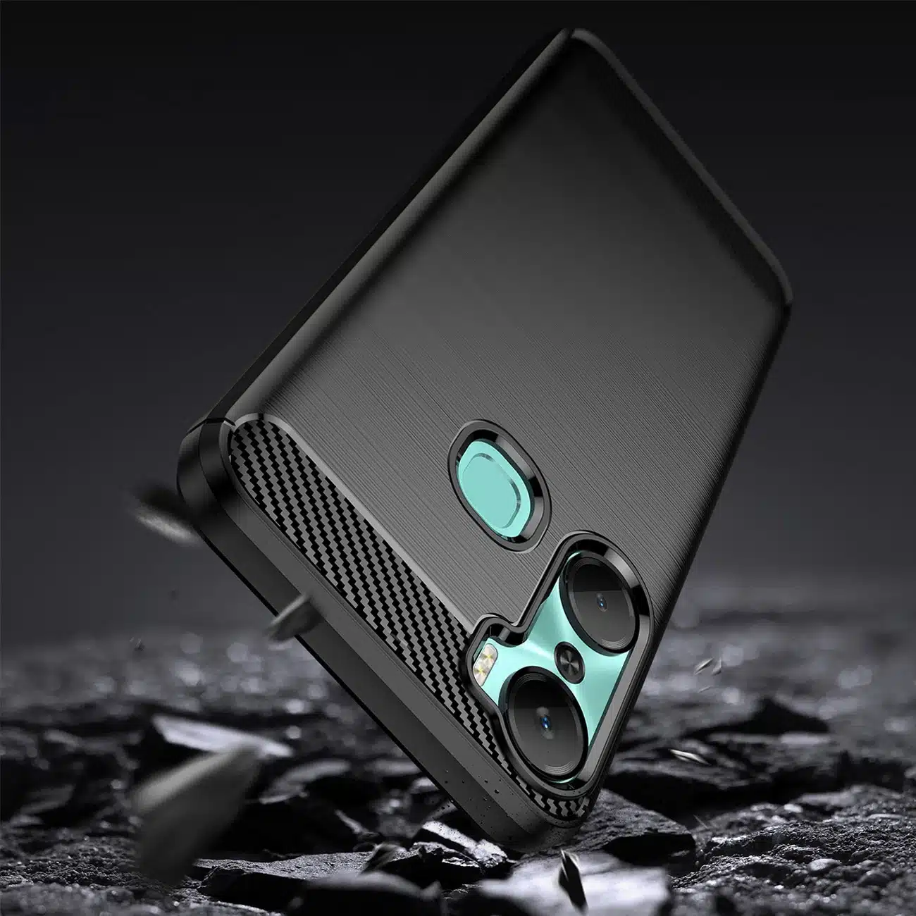 OEM Carbon Case - θήκη για Infinix Hot 12 Pro - Μαύρο - Image 3