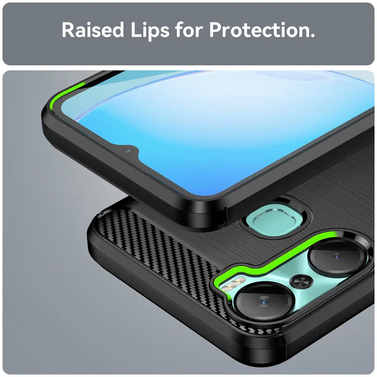 OEM Carbon Case - θήκη για Infinix Hot 12 Pro - Μαύρο - Image 6