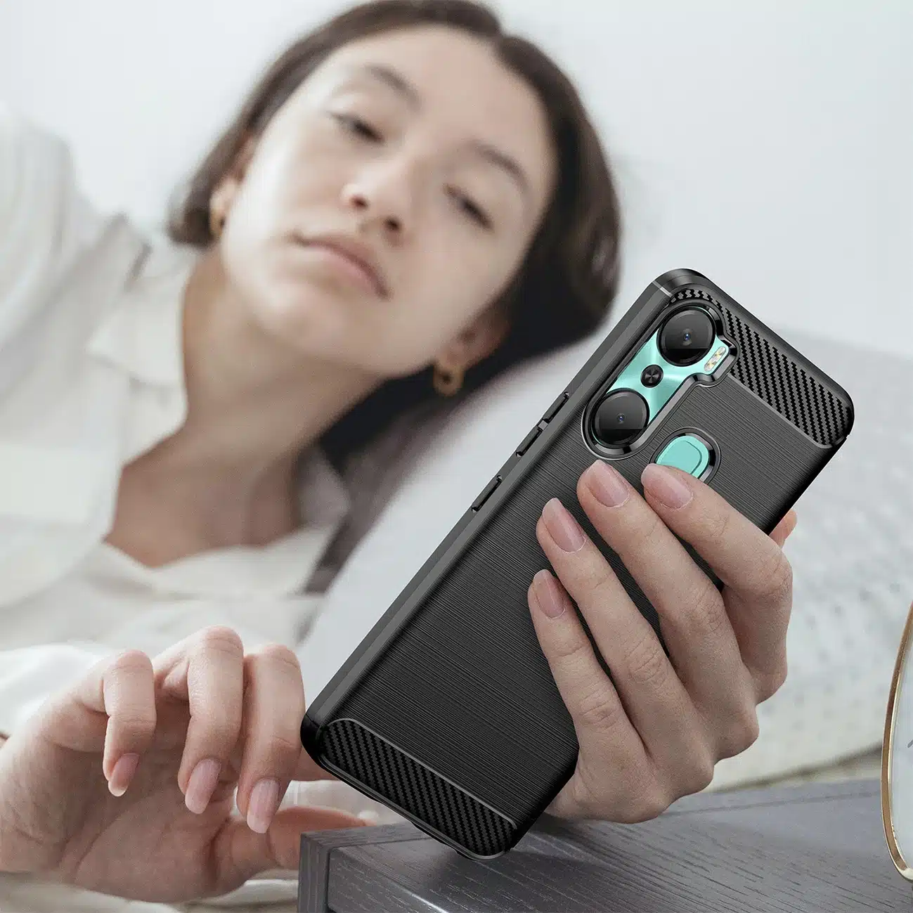 OEM Carbon Case - θήκη για Infinix Hot 12 Pro - Μαύρο - Image 7