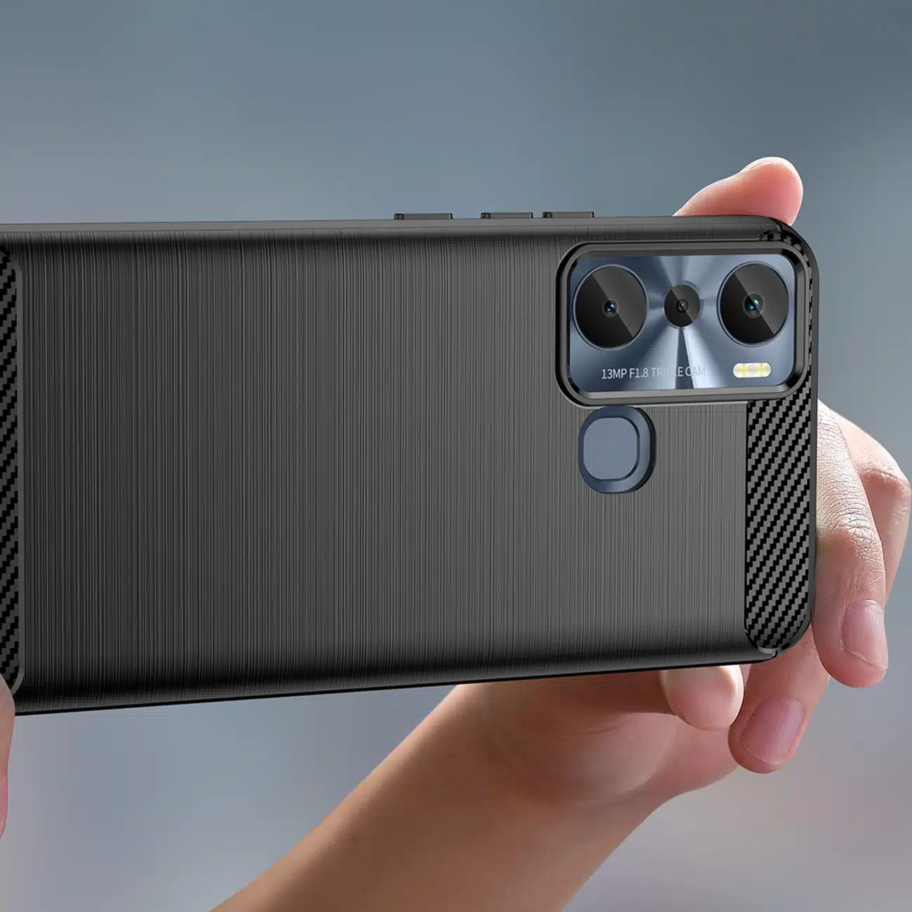 OEM Carbon Case - θήκη για Infinix Hot 20i - Μαύρο - Image 5