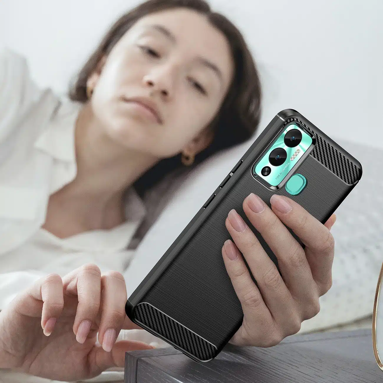 OEM Carbon Case - θήκη για Infinix Hot 12 Play NFC / - Μαύρο - Image 7