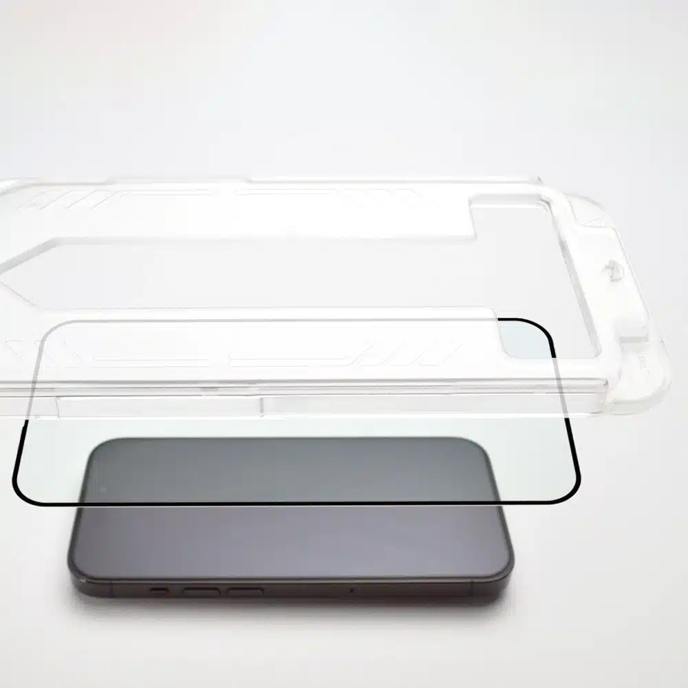 9H tempered glass with mounting frame for iPhone 14 Pro Max Wozinsky Premium Glass - Μαύρο - Image 8