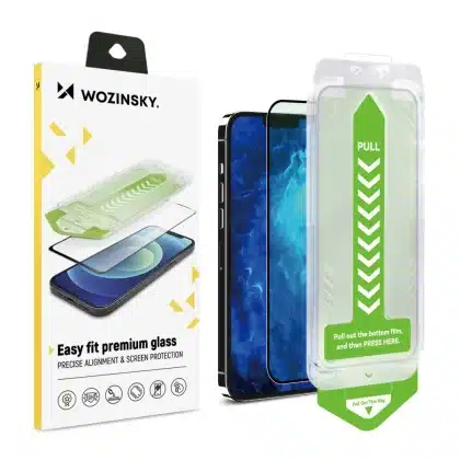 9H tempered glass with mounting frame for iPhone 14 Wozinsky Premium Glass - Μαύρο