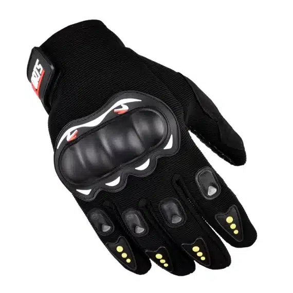 Motorcycle phone gloves with knuckle protector – Μαύρο