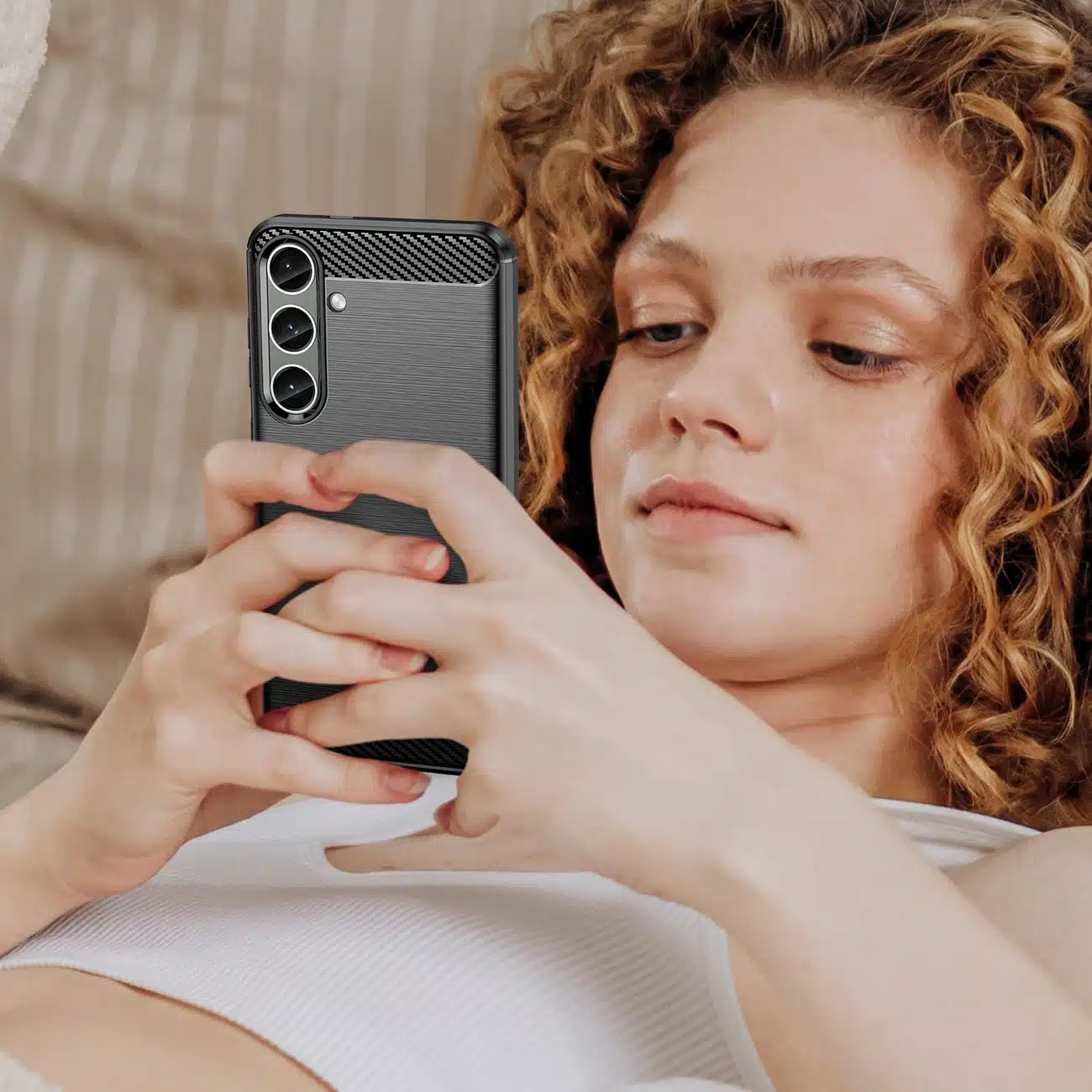 OEM Carbon Case - θήκη για Samsung Galaxy S24+ - Μαύρο - Image 13
