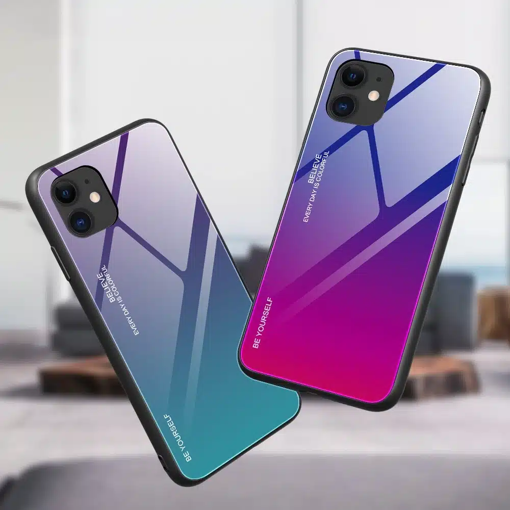 OEM Gradient Glass - θήκη για Apple iPhone 12 mini - Μαύρο - Image 5