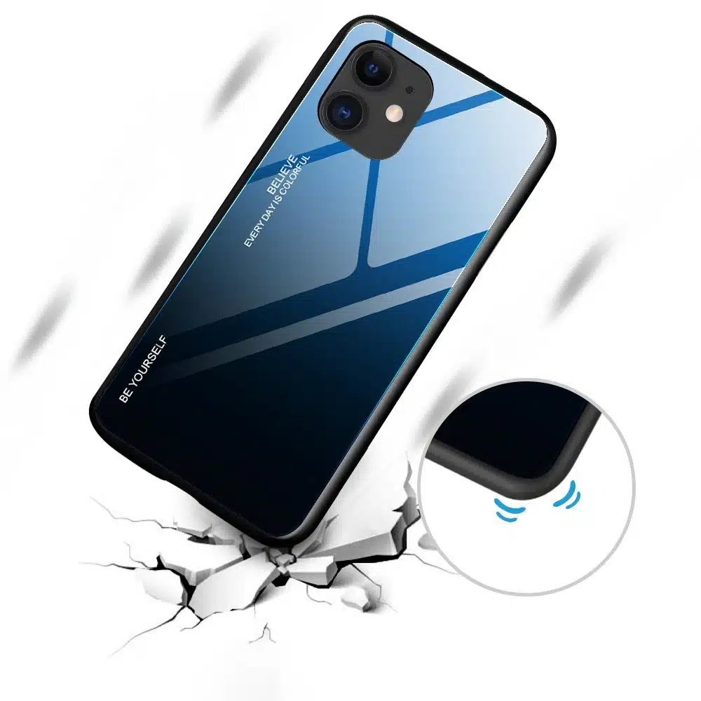 OEM Gradient Glass - θήκη για Apple iPhone 12 mini - Μαύρο - Image 6