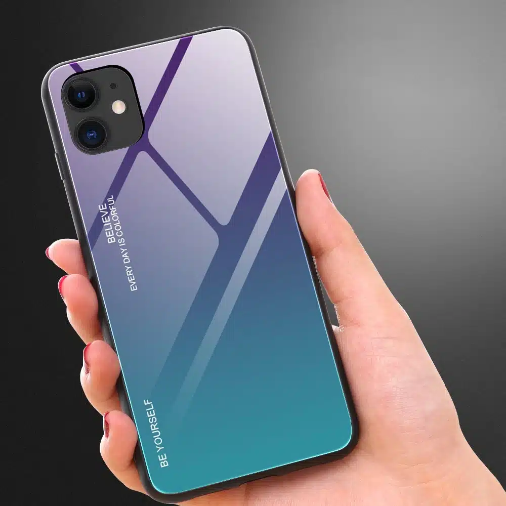 OEM Gradient Glass - θήκη για Apple iPhone 12 mini - Μαύρο - Image 7