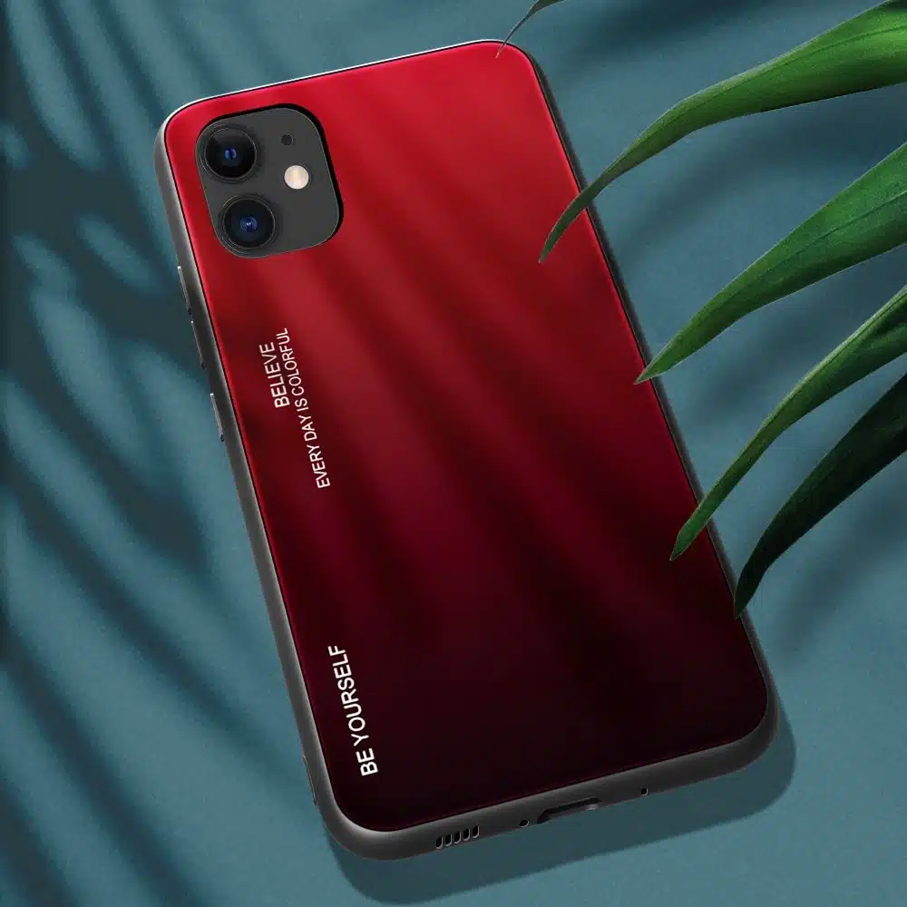 OEM Gradient Glass - θήκη για Apple iPhone 12 mini - Μαύρο - Image 3
