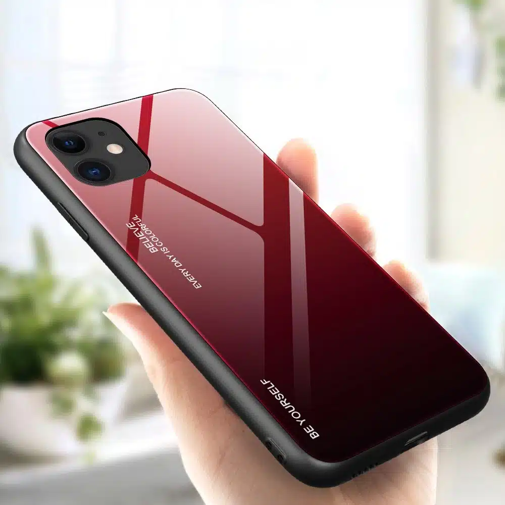 OEM Gradient Glass - θήκη για Apple iPhone 12 mini - Μαύρο - Image 4