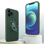 Ring Case θήκη σιλικόνης με λαβή δακτύλου και βάση για Samsung Galaxy S21 Ultra 5G σκούρο μπλε - Image 2