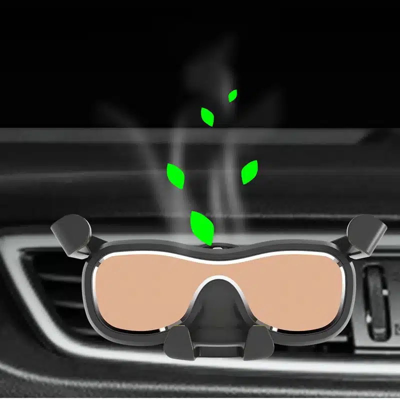 Gravity smartphone car holder for air vent with air freshener Μαύρο (YC06) - Image 4