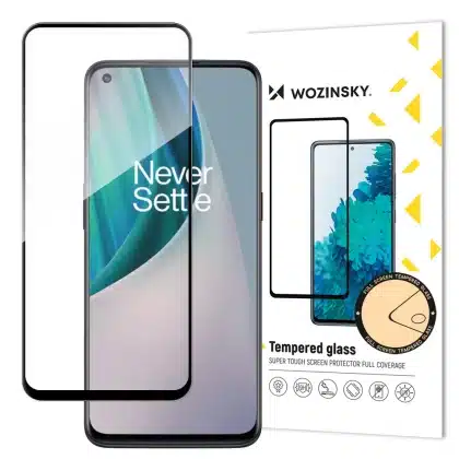 Wozinsky Super Tough Full Glue Tempered Glass Full Screen With Frame Case Friendly OnePlus Nord N10 5G Μαύρο