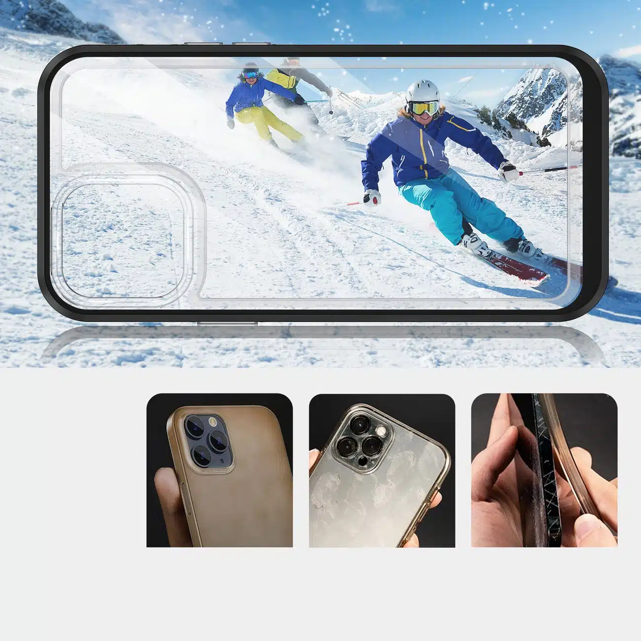 OEM Clear 3 σε 1 - θήκη για Apple iPhone 13 Pro Max - Μαύρο - Image 3