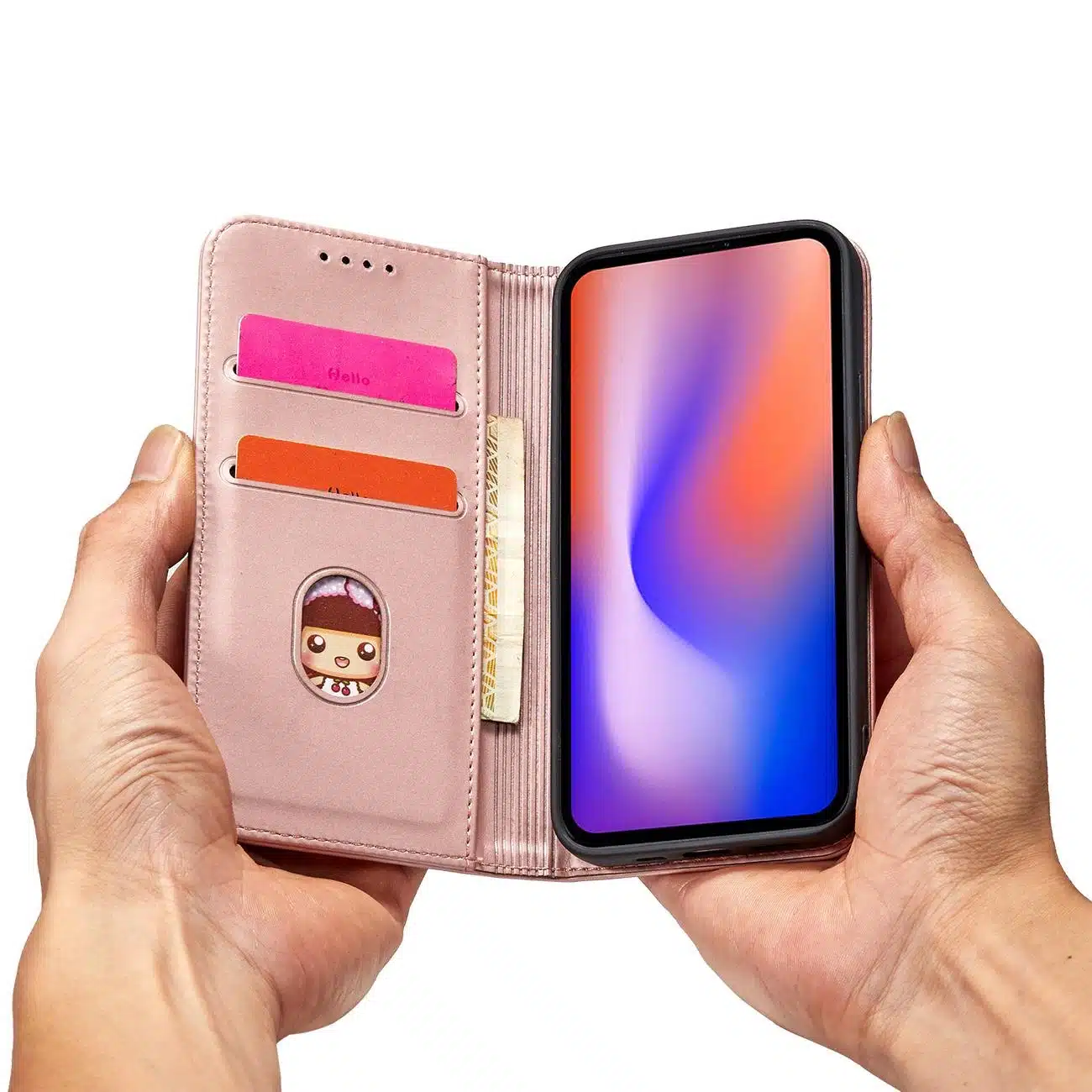 OEM Magnet Card - θήκη για Apple iPhone 12 Pro Max - Ροζ - Image 13