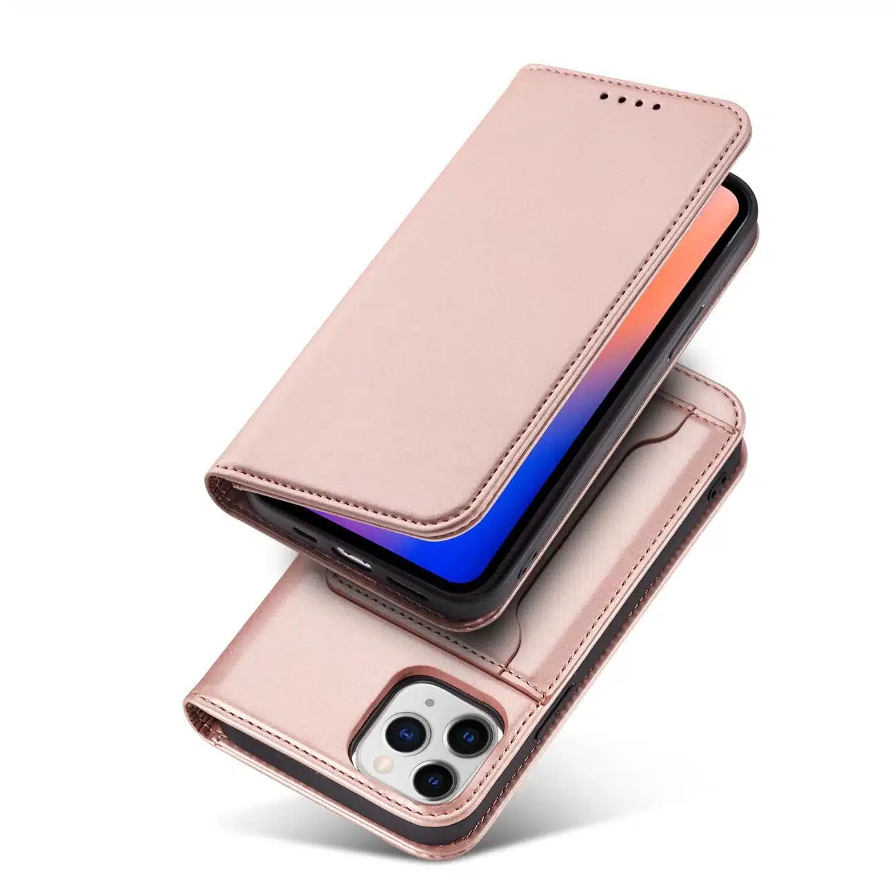 OEM Magnet Card - θήκη για Apple iPhone 12 Pro Max - Ροζ - Image 3