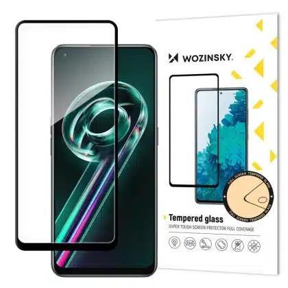 Wozinsky super tough full glue tempered glass full screen with frame case friendly realme 9 pro + (9 pro plus) Μαύρο
