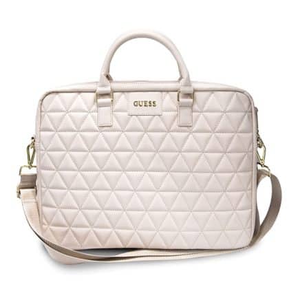 Guess Τσάντα GUCB15QLPK 16" różowa/pink Quilted