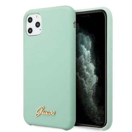 Guess Silicone Vintage Gold Logo - θήκη για Apple iPhone 11 Pro Max - Πράσινο