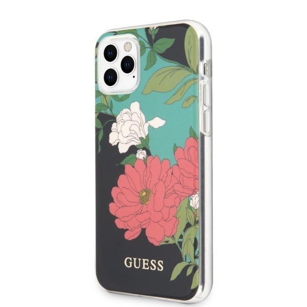 Guess Flower Collection - θήκη για Apple iPhone 11 Pro Max - Μαύρο - Image 2