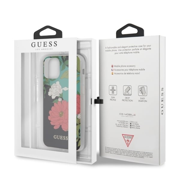 Guess Flower Collection - θήκη για Apple iPhone 11 Pro Max - Μαύρο - Image 7
