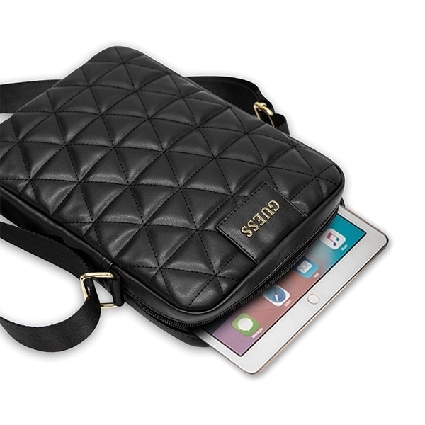 Guess Τσάντα Tablet GUTB10QLBK 10" μαύρη Quilted - Image 4