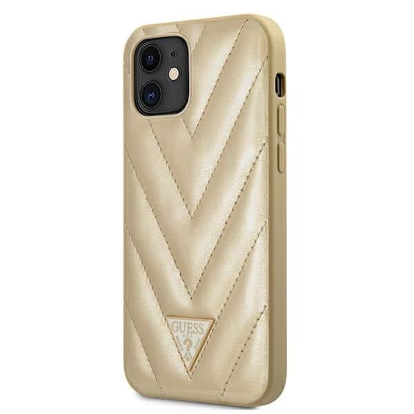 Guess V-Quilted Collection - θήκη για Apple iPhone 12 mini - Χρυσό - Image 2