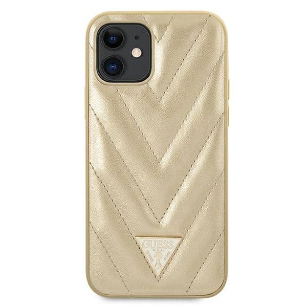 Guess V-Quilted Collection - θήκη για Apple iPhone 12 mini - Χρυσό - Image 3