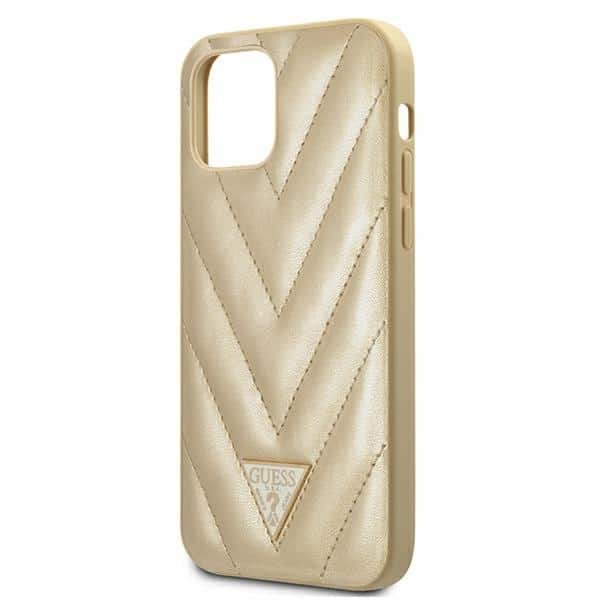 Guess V-Quilted Collection - θήκη για Apple iPhone 12 mini - Χρυσό - Image 5