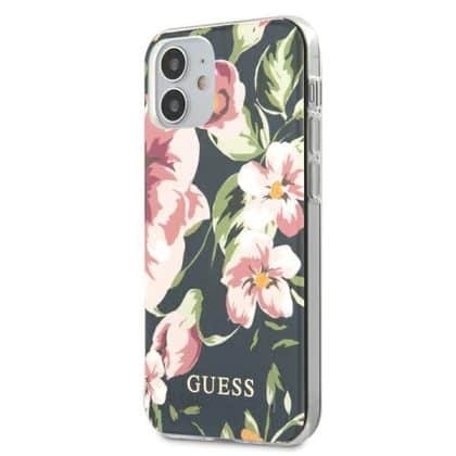 Guess Flower Collection - θήκη για Apple iPhone 12 mini - Μπλε