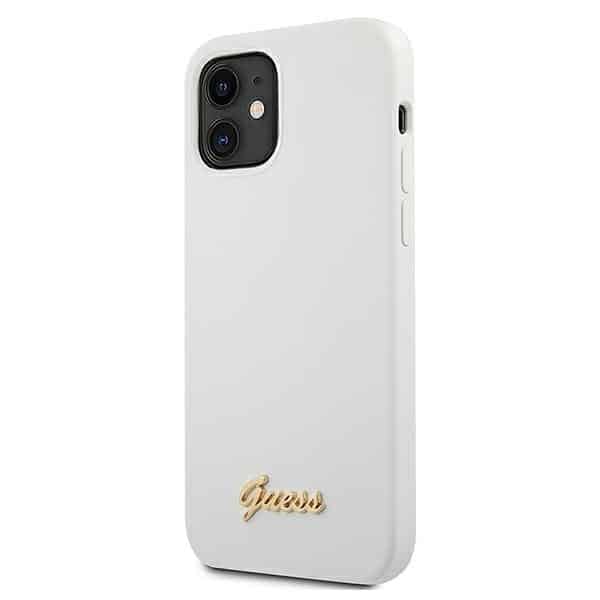 Guess Metal Logo Script - θήκη για Apple iPhone 12 mini - Λευκό - Image 2