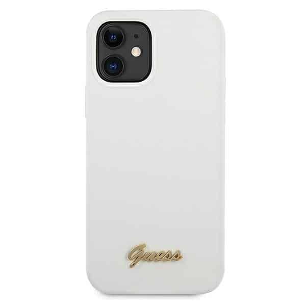 Guess Metal Logo Script - θήκη για Apple iPhone 12 mini - Λευκό - Image 3