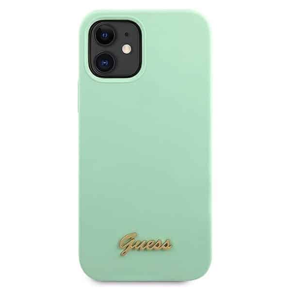 Guess Metal Logo Script - θήκη για Apple iPhone 12 mini - Πράσινο - Image 3