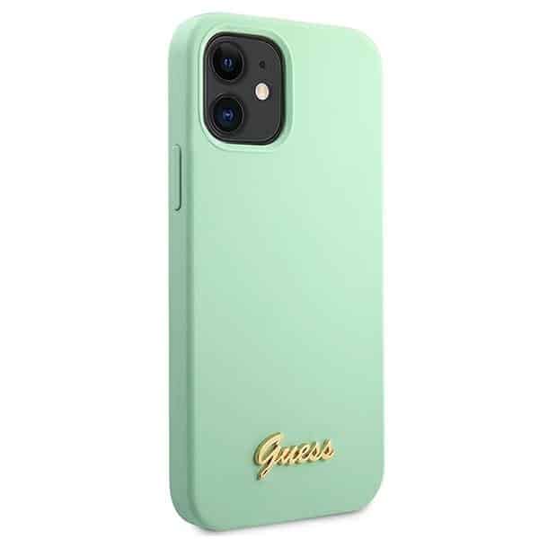 Guess Metal Logo Script - θήκη για Apple iPhone 12 mini - Πράσινο - Image 4