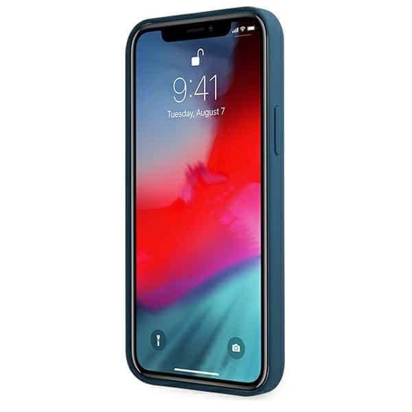 Guess Metal Logo Script - θήκη για Apple iPhone 12 Pro Max - Μπλε - Image 5