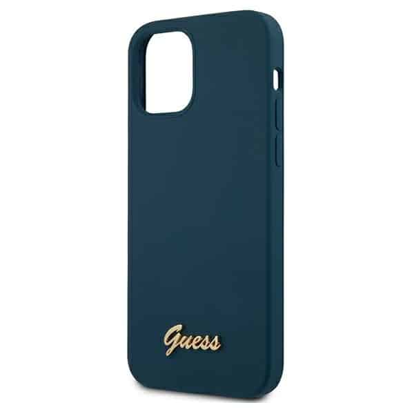 Guess Metal Logo Script - θήκη για Apple iPhone 12 Pro Max - Μπλε - Image 6