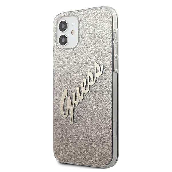 Guess Glitter Gradient Script - θήκη για Apple iPhone 12 mini - Χρυσό - Image 2