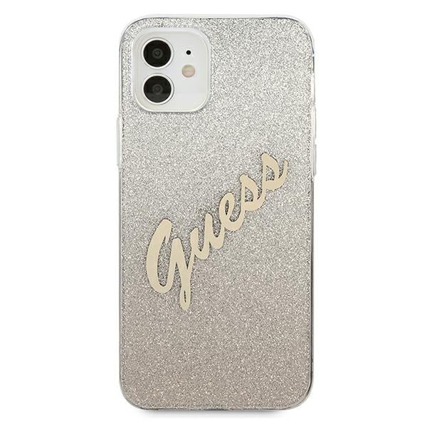 Guess Glitter Gradient Script - θήκη για Apple iPhone 12 mini - Χρυσό - Image 3
