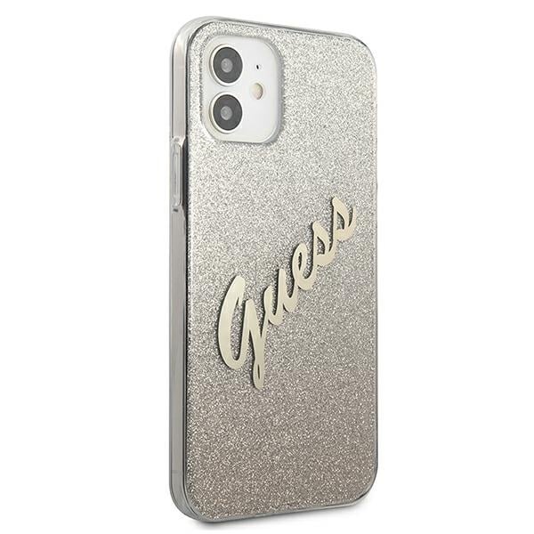 Guess Glitter Gradient Script - θήκη για Apple iPhone 12 mini - Χρυσό - Image 4