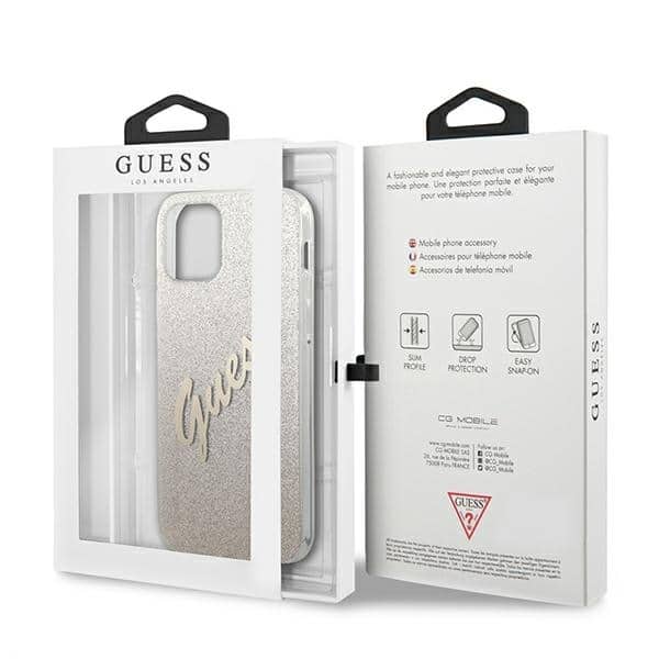 Guess Glitter Gradient Script - θήκη για Apple iPhone 12 mini - Χρυσό - Image 8