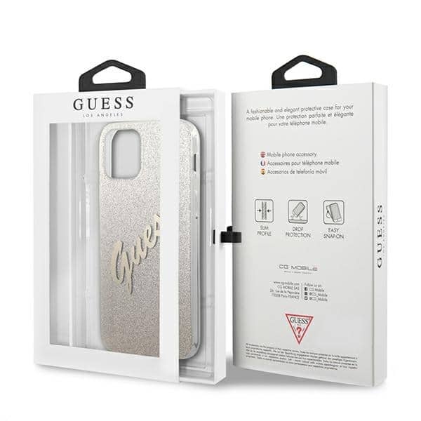 Guess Glitter Gradient Script - θήκη για Apple iPhone 12/12 Pro 6,1 - Χρυσό - Image 8