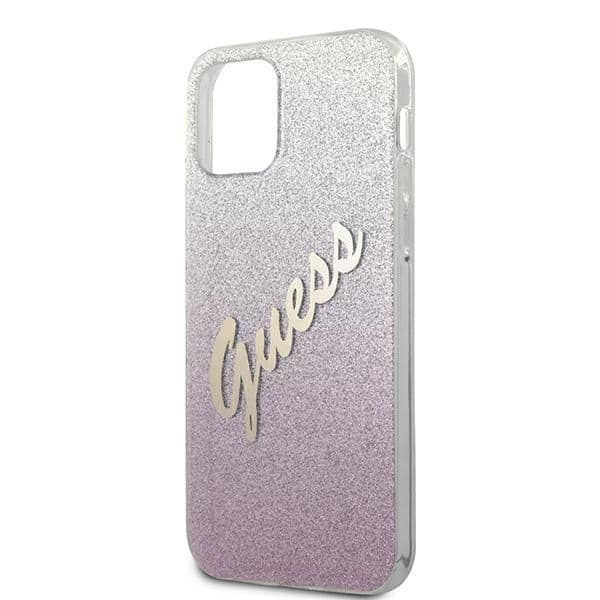 Guess Glitter Gradient Script - θήκη για Apple iPhone 12/12 Pro 6,1 - Ροζ - Image 6