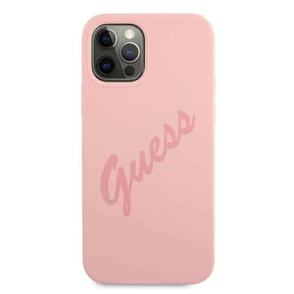 Guess Script vintage - θήκη για Apple iPhone 12 Pro Max - Ροζ - Image 3