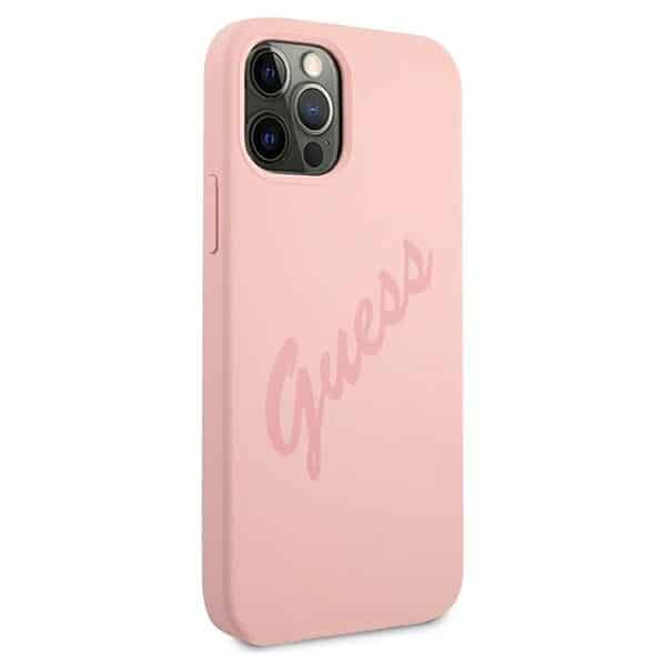 Guess Script vintage - θήκη για Apple iPhone 12 Pro Max - Ροζ - Image 4