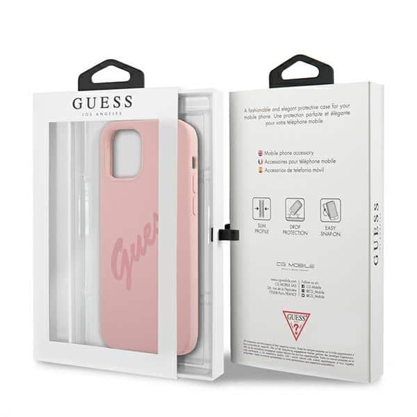 Guess Script vintage - θήκη για Apple iPhone 12 Pro Max - Ροζ - Image 8