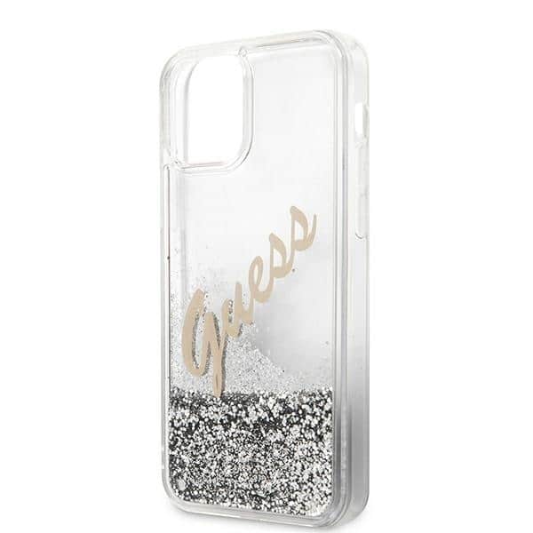 Guess Glitter Vintage Script - θήκη για Apple iPhone 12 Pro Max - Διάφανο - Image 7